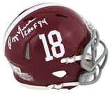 Alabama Ozzie Newsome "CHOF 94" Authentic Signed Speed Mini Helmet BAS Witnessed