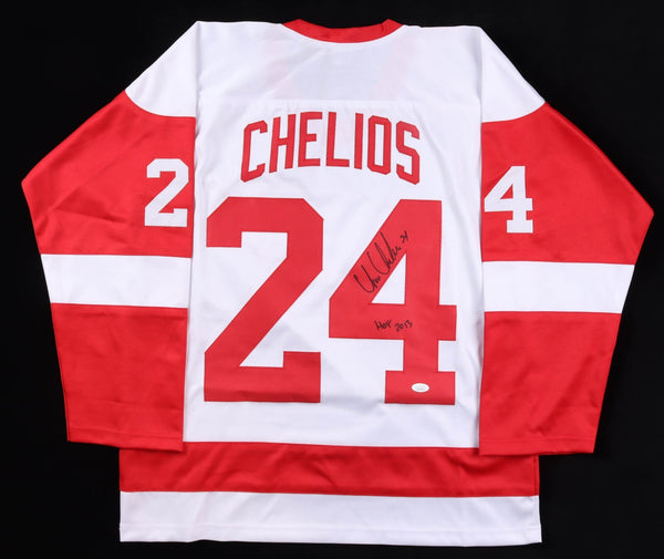 Chris Chelios Signed Detroit Red Wings Jersey Inscribed "HOF 2013" (JSA COA)