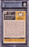 Steelers Terry Bradshaw Authentic Signed 1971 Topps #156 Rookie Card BAS Slabbed