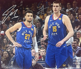 Jamal Murray Nikola Jokic Signed Denver Nuggets 16x20 Photo FAN 43974