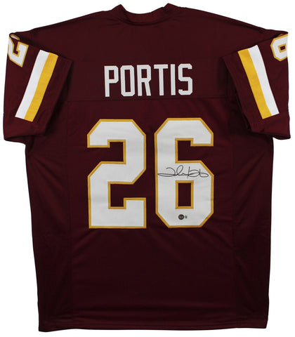 Clinton Portis Authentic Signed Maroon Pro Style Jersey BAS Witnessed