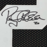 FRAMED Signed ROCKY BLEIER 35x39 Pittsburgh Black Jersey JSA COA