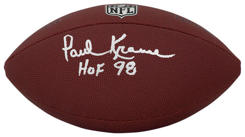 Paul Krause Signed Wilson Limited Full Size NFL Football w/HOF'98 (SCHWARTZ COA)