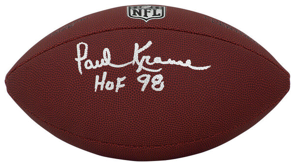 Paul Krause Signed Wilson Limited Full Size NFL Football w/HOF'98 (SCHWARTZ COA)