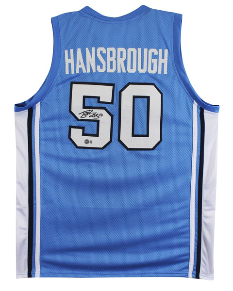 North Carolina Tyler Hansbrough Signed Carolina Blue Pro Style Jersey BAS Wit