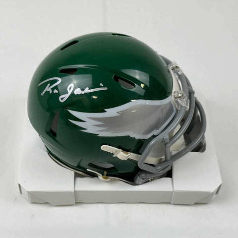 Autographed/Signed Ron Jaworski Philadelphia Eagles Mini Helmet Beckett BAS COA
