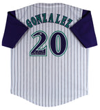 Luis Gonzalez Signed Diamondbacks Jersey Insd. "2001 WS Game 7 GW Hit" (Beckett)