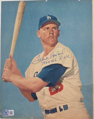 Frank Howard Signed Los Angeles Dodgers Magazine Page 1960 NL ROY BAS BH71194