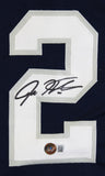 Josh Hamilton Signed Navy Pro Style Jersey BAS Witnessed #1W036824