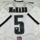 Autographed/Signed Donovan McNabb Philadelphia White Football Jersey JSA COA