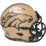 Champ Bailey Autographed Denver Broncos 23 Salute Mini Helmet HOF Beckett 46706