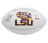 Joe Burrow Signed LSU Tigers Embroidered Logo White NCAA Football