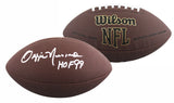 Browns Ozzie Newsome "HOF 99" Signed Wilson Super Grip Football BAS Witnessed