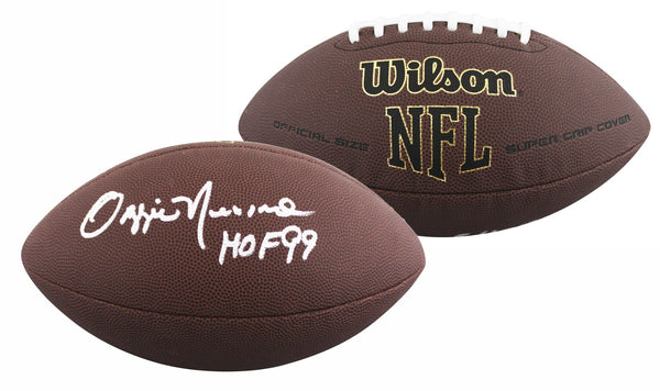 Browns Ozzie Newsome "HOF 99" Signed Wilson Super Grip Football BAS Witnessed