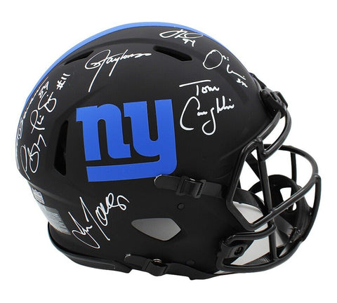Multi-Player Signed New York Giants Speed Authentic Eclipse Helmet w- 17 Sigs