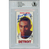 Dave Bing Autographed 1969 Topps #55 2 Insc. Slabbed Trading Card Beckett 50675