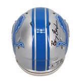 Barry Sanders Autographed Detroit Lions Speed Mini Helmet w/ Visor Beckett
