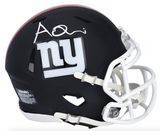 Azeez Olujari Autographed Giants Black Matte Speed Mini Helmet Fanatics