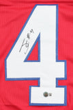 James Cook Signed Bills Jersey (Beckett) Buffalo 2022 2nd Rnd Pick/ Univ Georgia