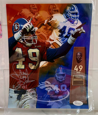 Dennis Smith Autographed 8x10 ROF Commemorative Photo -- Denver Broncos JSA COA
