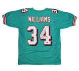 Ricky Williams Signed Miami Custom Teal Jersey with "Split Blunts Not Carries" I