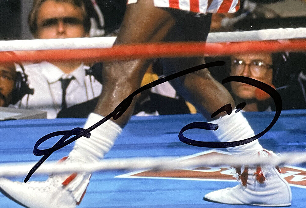 Sugar Ray Leonard Thomas Hearns Signed 8x10 Boxing Stance Photo BAS ...