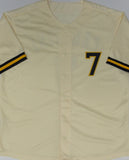 Brewers Catcher VICTOR CARATINI Signed Custom Replica Cream Jersey AUTO JSA