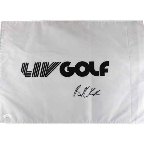 Brooks Koepka Autographed/Signed LIV Golf League Pin Flag JSA COA 51603