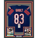 Framed Autographed/Signed Willie Gault 33x42 Chicago Blue Jersey JSA COA