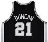 Spurs Tim Duncan 2001-02 Game Worn Nike +4" Extra Length Black Road Jersey