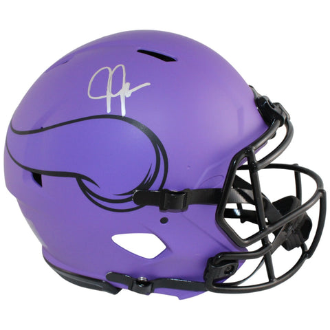 Justin Jefferson Autographed Minnesota Vikings Authentic Helmet Beckett 52894