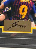 Lionel Messi FC Barcelona Framed Photo & Pin Collage with Laser Autograph 14x18
