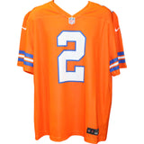 Patrick Surtain Autographed Denver Broncos Nike Orange XL Jersey Beckett 50762