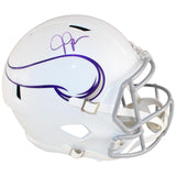 Justin Jefferson Autographed Minnesota Vikings F/S 24 Alt Helmet Beckett W 52897