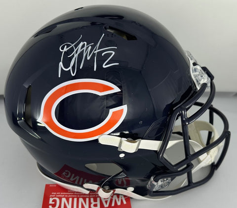 Bears Receiver DJ MOORE Signed Full Size Riddell Authentic Speed Helmet AUTO BAS