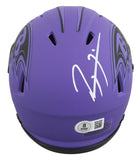 Ravens Ray Lewis Authentic Signed Rave Speed Mini Helmet BAS Witnessed