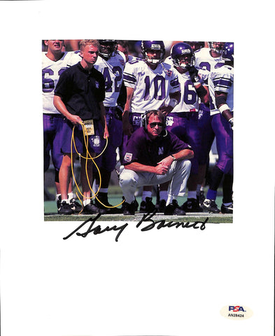 Gary Barnett Signed/Auto 6.5x6.5 Photo Northwestern PSA/DNA 185195