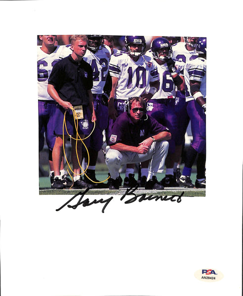 Gary Barnett Signed/Auto 6.5x6.5 Photo Northwestern PSA/DNA 185195