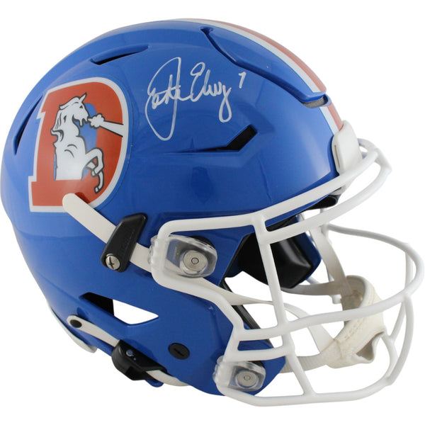 John Elway Autographed Denver Broncos SpeedFlex TB 75-96 Helmet Beckett 50222