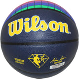 Jamal Murray Autographed/Signed Denver Nuggets Blue Basketball FAN 43977