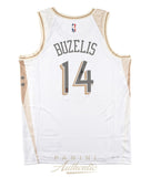 Matas Buzelis Autographed Chicago Bulls White 2025 City Edition Jersey Panini