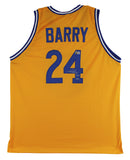 Rick Barry "HOF 1987" Authentic Signed Yellow Pro Style Jersey BAS Witnessed