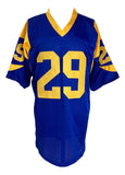 Eric Dickerson Signed Custom Blue Pro-Style Football Jersey HOF 99 BAS
