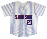 Sammy Sosa Authentic Signed White Pinstripe Pro Style Jersey BAS Witnessed