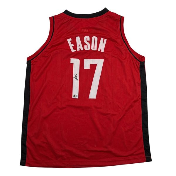 Autographed/Signed Tari Eason Houston Red Basketball Jersey Beckett BAS COA