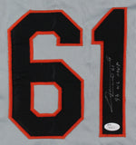 Livan Hernandez Signed Giants "El Duque" Jersey Inscribed "97 WS MVP" (JSA COA)