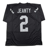 Autographed/Signed Ashton Jeanty Las Vegas Oakland Black Jersey Beckett COA