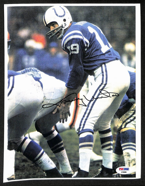 Johnny Unitas HOF Signed/Auto 8x10 Paper Photo Baltimore Colts PSA/DNA 198846