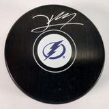 Emil Lilleberg Signed Tampa Bay Lightning Logo Hockey Puck (JSA COA) Defenseman