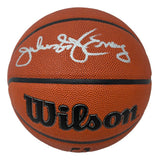 Julius Dr. J Erving Philadelphia 76ers Signed Wilson I/O Basketball BAS